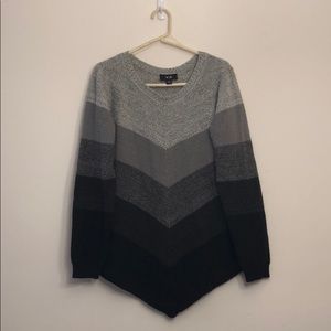 Black and Grey Striped Sweater